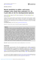 Neural sensitivity to within- and across-category voice onset time contrasts in 4- to5-year-olds at risk for developmental dyslexia