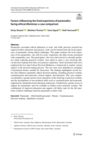 Factors influencing the lived experience of paramedics facing ethical dilemmas: a case comparison