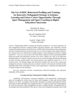 The use of DISC behavioral profiling and training: An innovative pedagogical strategy to enhance learning and future career opportunities in sport management and sport coaching higher education classrooms