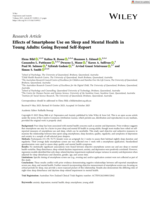 Effects of Smartphone Use on Sleep and Mental Health in Young Adults: Going Beyond Self‐Report