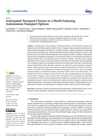 Anticipated Transport Choices in a World Featuring Autonomous Transport Options