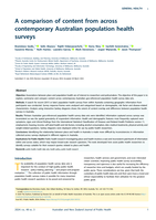 A comparison of content from across contemporary Australian population health surveys