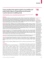 Future-proofing cities against negative city mobility and public health impacts of impending natural hazards: a system dynamics modelling study