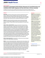 Association of Simulated COVID-19 Policy Responses for Social Restrictions and Lockdowns With Health-Adjusted Life-Years and Costs in Victoria, Australia