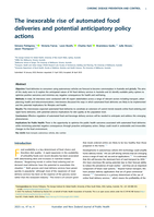The inexorable rise of automated food deliveries and potential anticipatory policy actions