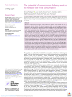 The potential of autonomous delivery services to increase fast-food consumption