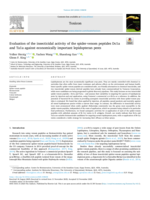 Evaluation of the insecticidal activity of the spider-venom peptides Dc1a and Ta1a against economically important lepidopteran pests