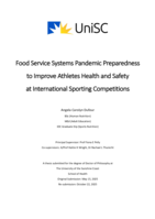 Food Service Systems Pandemic Preparedness to Improve Athletes Health and Safety at International Sporting Competitions