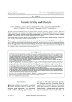 Female fertility and lifestyle