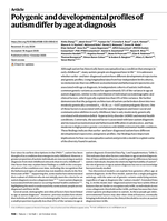 Polygenic and developmental profiles of autism differ by age at diagnosis