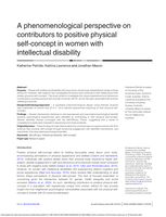 A phenomenological perspective on contributors to positive physical self-concept in women with intellectual disability