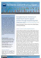 Strengthening the resistance of Global South women apparel workers through empowering their collective voice