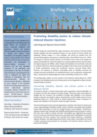 Promoting disability justice to reduce climate-induced disaster injustices