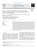 Chronic consumption of a high linoleic acid diet during pregnancy, lactation and post-weaning period increases depression-like behavior in male, but not female offspring