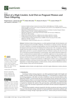 Effect of a High Linoleic Acid Diet on Pregnant Women and Their Offspring