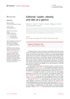 Editorial: Leptin, obesity and diet at a glance