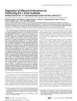 Regulation of albumin endocytosis by PSD95/Dlg/ZO-1 (PDZ) scaffolds: Interaction of Na-H exchange regulatory factor-2 with ClC-5