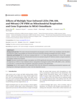 Effects of Multiple Near‐Infrared LEDs (700, 850, and&nbsp;980 nm) CW ‐ PBM on Mitochondrial Respiration and&nbsp;Gene Expression in MG63 Osteoblasts
