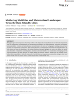 Mothering Mobilities and Maternalised Landscapes: Towards Mum-Friendly Cities