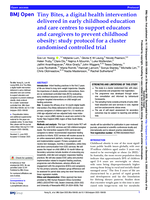 Tiny Bites, a digital health intervention delivered in early childhood education and care centres to support educators and caregivers to prevent childhood obesity: study protocol for a cluster randomised controlled trial