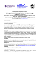 Before you Prompt: Rethinking Teaching with GenAI through Pedagogical Frameworks [Workshop]
