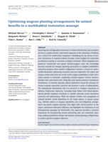 Optimizing seagrass planting arrangements for animal benefits in a multihabitat restoration seascape