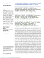 Cross-national risk factors for childbirth-related PTSD: Findings from the INTERSECT study