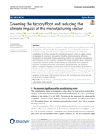 Greening the factory floor and reducing the climate impact of the manufacturing sector