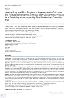 Healthy Body and Mind Program to Improve Health Outcomes and Reduce Dementia Risk in People With Osteoarthritis: Protocol for a Feasibility and Acceptability Pilot Randomized Controlled Trial