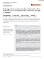 Exploring sociodemographic and cultural characteristics of sea turtle take and use to support effective conservation strategies in Indonesia