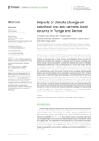 Impacts of climate change on taro food loss and farmers’ food security in Tonga and Samoa