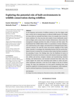 Exploring the potential role of built environments in wildlife conservation during wildfires