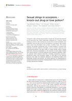 Sexual stings in scorpions - knock-out drug or love potion?