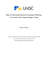 Effect of Nature-based Tourism on Community Well-being: A Case Study of Two Chepang Villages in Nepal