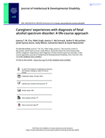 Caregivers' experiences with diagnosis of fetal alcohol spectrum disorder: A life-course approach