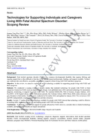 Technologies for Supporting Individuals and Caregivers Living With Fetal Alcohol Spectrum Disorder: Scoping Review