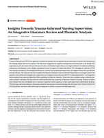 Insights Towards Trauma-Informed Nursing Supervision: An Integrative Literature Review and Thematic Analysis