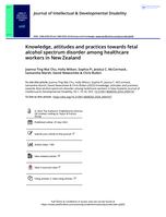 Knowledge, attitudes and practices towards fetal alcohol spectrum disorder among healthcare workers in New Zealand