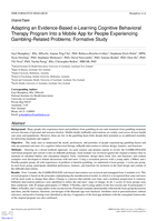 Adapting an Evidence-Based e-Learning Cognitive Behavioral Therapy Program Into a Mobile App for People Experiencing Gambling-Related Problems: Formative Study