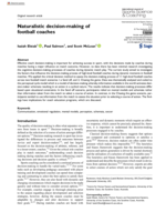 Naturalistic decision-making of football coaches