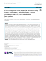 Carbon sequestration potential of community forests in Bhutan: a possible forest carbon pathway, trade-offs, and stakeholder perceptions