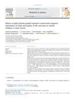 Effects of alpha rhythm-guided repetitive transcranial magnetic stimulation on sleep and quality of life outcomes in autistic children: A chart review