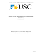Beyond the Trust Crisis: The Futures of Trust in the Australian Government