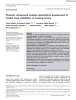 Dynamic ultrasound enables quantitative assessment of medial knee instability: A scoping review
