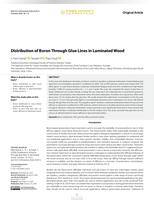 Distribution of Boron Through Glue Lines in Laminated Wood