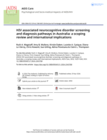 HIV associated neurocognitive disorder screening and diagnosis pathways in Australia: a scoping review and international implications