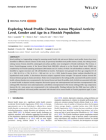 Exploring Mood Profile Clusters Across Physical Activity Level, Gender and Age in a Finnish Population