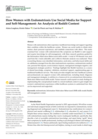How Women with Endometriosis Use Social Media for Support and Self-Management: An Analysis of Reddit Content