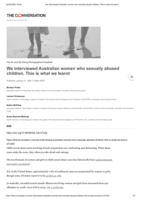 We interviewed Australian women who sexually abused children. This is what we learnt