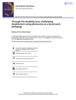 Through the disability lens: challenging disablement using photovoice as a social work pedagogy